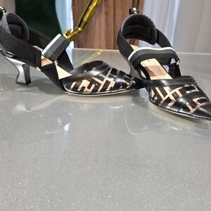 Fendi Black Heels Stylish Designer Shoes